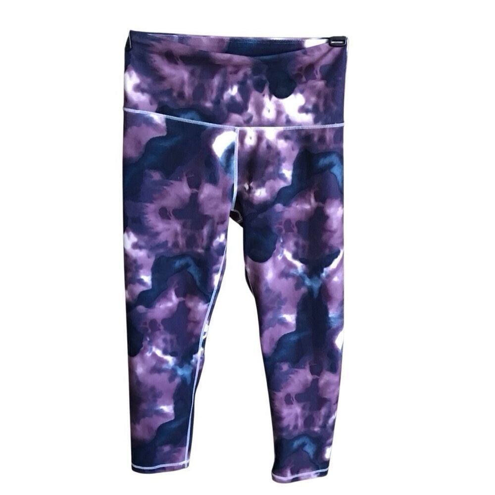 Balance collection size Medium purple tie dye athletic pants leggings yoga